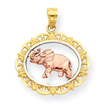 10k Gold Two-tone Elephant Charm hide-image