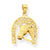 10k Yellow Gold Good Luck Horseshoe w/Horse Charm hide-image