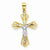 10k Yellow Gold & Rhodium Filigree Crucifix pendant, Pretty Pendants for Necklace