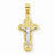 10k Yellow Gold & Rhodium Crucifix pendant, Lovely Pendants for Necklace