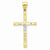 10k Yellow Gold & Rhodium Diamond-Cut Crucifix pendant, Adorable Pendants for Necklace