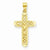 10k Yellow Gold Crucifix pendant, Pretty Pendants for Necklace
