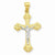 10k Yellow Gold & Rhodium Crucifix pendant, Dazzling Pendants for Necklace