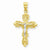 10k Yellow Gold & Rhodium Crucifix pendant, Delightful Pendants for Necklace