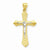10k Yellow Gold & Rhodium Passion Crucifix pendant, Pretty Pendants for Necklace