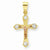 10k Gold Two-tone Small CZ Crucifix pendant, Gorgeous Pendants for Necklace