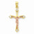10k Gold Two-tone CZ Crucifix pendant, Lovely Pendants for Necklace