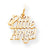 10k Yellow Gold Little Angel with Halo Charm hide-image