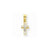 10k Yellow Gold & Rhodium Tiny Diamond-Cut Cross pendant, Charm
