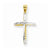 10k Yellow Gold & Rhodium Cross pendant, Pretty Pendants for Necklace