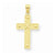 10k Yellow Gold Cross with God Loves Me on Reverse Pendant, Pendants for Necklace