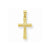 10k Yellow Gold Diamond-Cut Cross Pendant, Pendants for Necklace