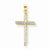 10k Yellow Gold & Rhodium Diamond-Cut Cross pendant, Pretty Pendants for Necklace