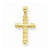 10k Yellow Gold Fleur de Lis Cross Pendant, Pendants for Necklace