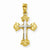 10k Yellow Gold & Rhodium Diamond-Cut Cross pendant, Appealing Pendants for Necklace
