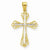 10k Yellow Gold & Rhodium Diamond-Cut Cross pendant, Dazzling Pendants for Necklace