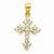 10k Yellow Gold CZ Passion Cross Pendant, Pendants for Necklace