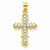 10k Yellow Gold CZ Cross pendant, Stylish Pendants for Necklace