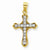 10k Yellow Gold CZ Filigree Cross pendant, Classy Pendants for Necklace