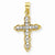 10k Yellow Gold CZ Filigree Cross pendant, Alluring Pendants for Necklace
