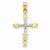 10k Yellow Gold CZ Cross Pendant, Appealing Pendants for Necklace