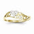 10k Yellow Gold & Rhodium Double Heart CZ Ring