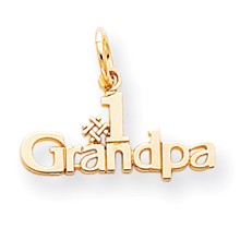 10k Yellow Gold #1 Grandpa Charm hide-image