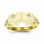 10k Yellow Gold Double Heart CZ Ring