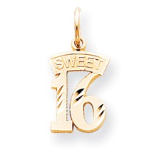 10k Yellow Gold Sweet 16 Charm hide-image