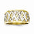 10k Yellow Gold & Rhodium Diamond-Cut Filigree Ring