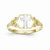 10k Yellow Gold & Rhodium Polished Cross Ring