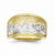 10k Yellow Gold & Rhodium Womens Last Supper Ring