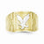 10k Yellow Gold & Rhodium Men's Eagle Ring