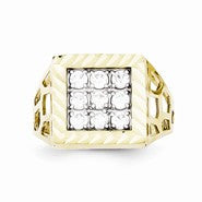 10k Yellow Gold Men's CZ Ring