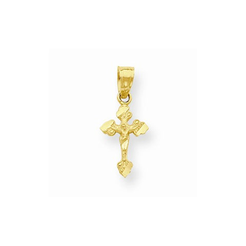 10k Yellow Gold Tiny Crucifix Pendant, Pendants for Necklace