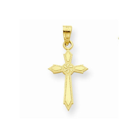 10k Yellow Gold Passion Cross pendant, Fine Pendants for Necklace