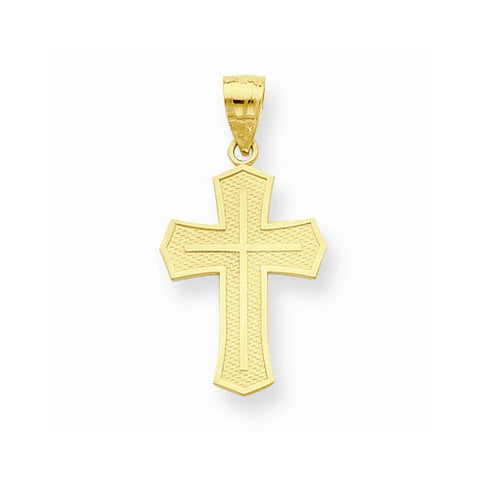 10k Yellow Gold Passion Cross pendant, Pretty Pendants for Necklace