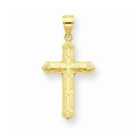 10k Yellow Gold Passion Cross pendant, Stylish Pendants for Necklace