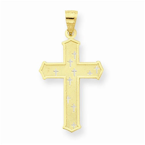 10k Yellow Gold Passion Cross pendant, Alluring Pendants for Necklace