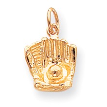 10k Yellow Gold BASEBALL Charm hide-image