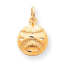 10k Yellow Gold BASEBALL Charm hide-image