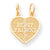 10k Yellow Gold 2 Piece Break-Apart Best Friend Heart Charm hide-image