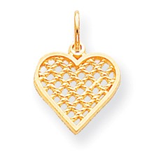 10k Yellow Gold Heart Charm hide-image