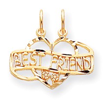 10k Yellow Gold BEST FRIEND BREAK APART Charm hide-image