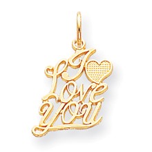 10k Yellow Gold I Love You Charm hide-image