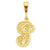 10k Yellow Gold Initial G Charm hide-image