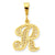 10k Yellow Gold Initial R Charm hide-image