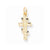 10k Yellow Gold Solid Flat-Backed Eastern Orthodox Cross pendant, Pretty Pendants for Necklace