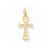 10k Yellow Gold Solid Flat-Backed Ankh/Egyptian Cross Pendant, Pendants for Necklace