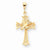 10k Yellow Gold Solid Polished Dove in Cross Pendant, Pendants for Necklace